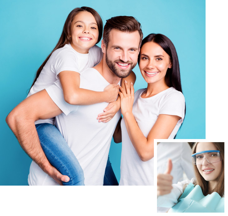 Image showing a smiling family a man , woman and a girl